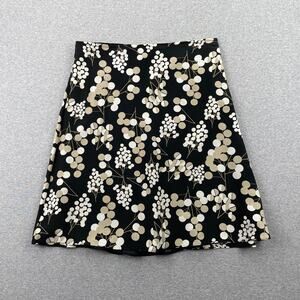 Y2K VTG Mossimo Skirt Womens 8 Dark Floral 100% Silk Whimsigoth Cottagecore Boho